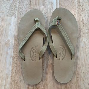 Brand new rainbow flip flops